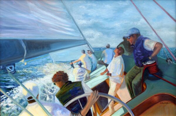 Sailing Nefertiti, 24" x 36", oil on canvas