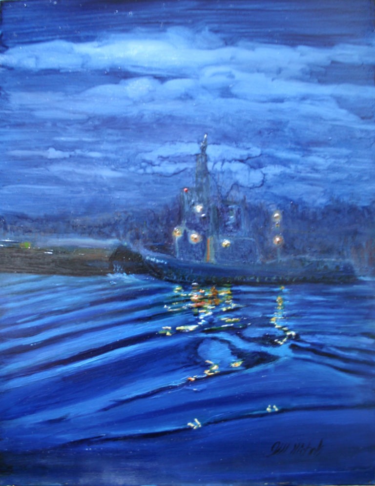 Tugboat Nocturne marine and seascape art