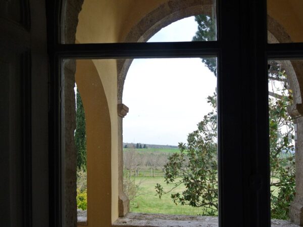 Inside looking out from Villa, Farnese, Italy