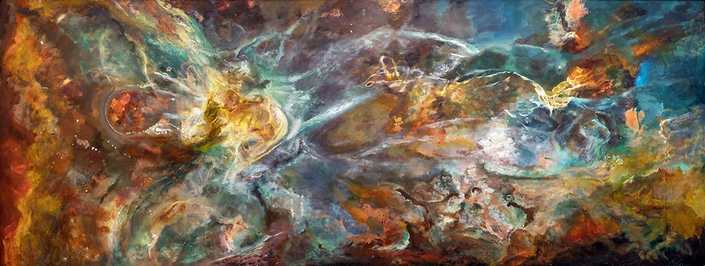 Jill Nichols' Painting 'Phi', as seen at the Vatican Observatory Museum