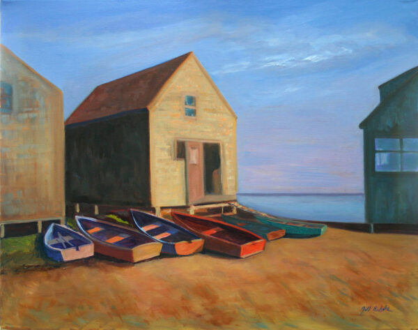 Monhegan Boats, oil on canvas