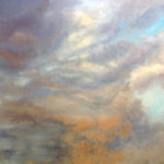 Jill Nichols oil painting Clouds on aluminum