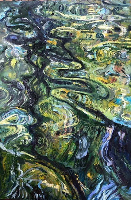 Flow #1, oil on steel