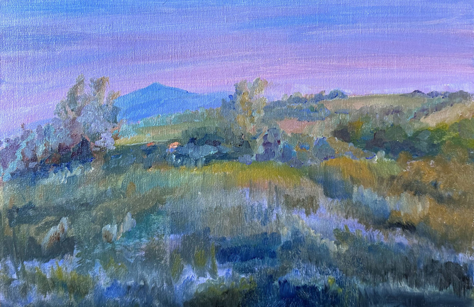 Farnese, Italy dawn-2023 plein air, oil painting