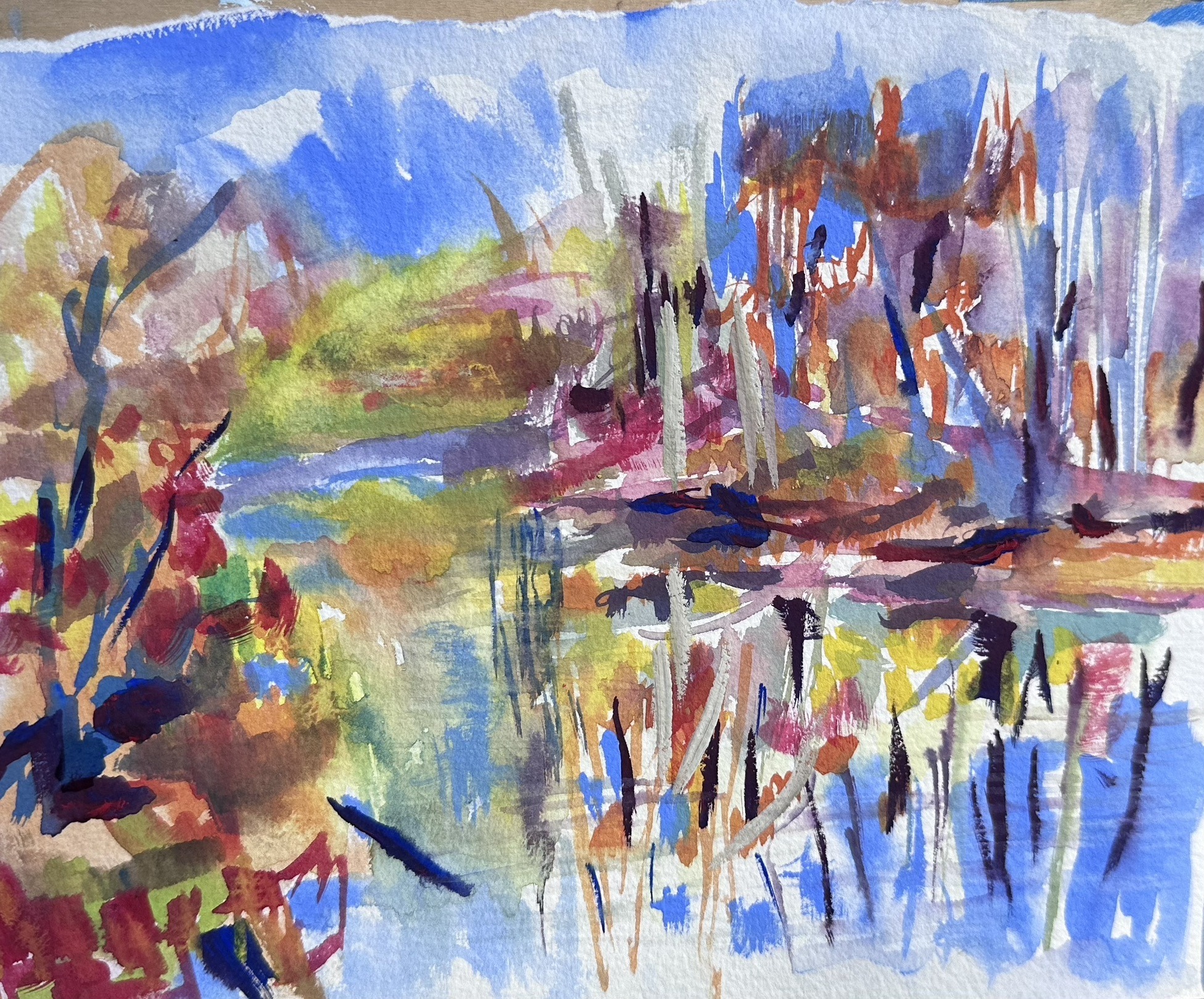 Bev's River watercolor