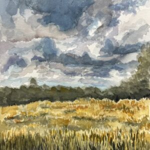 Open Space Field Watercolor