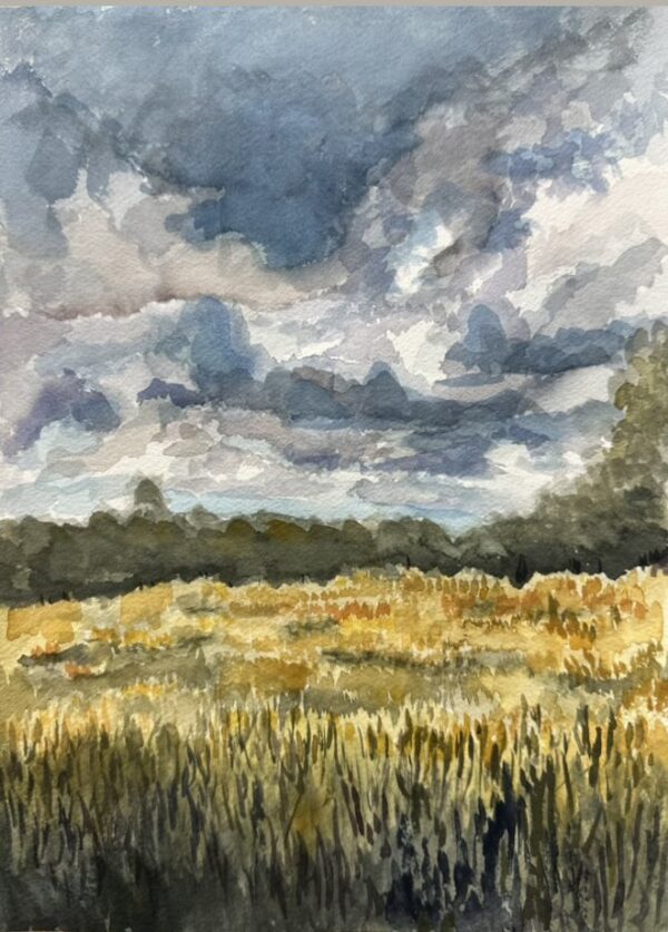 Open Space Field Watercolor