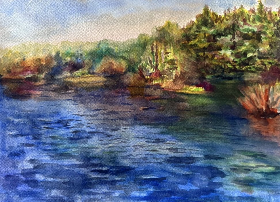 Easton Reservoir Watercolor